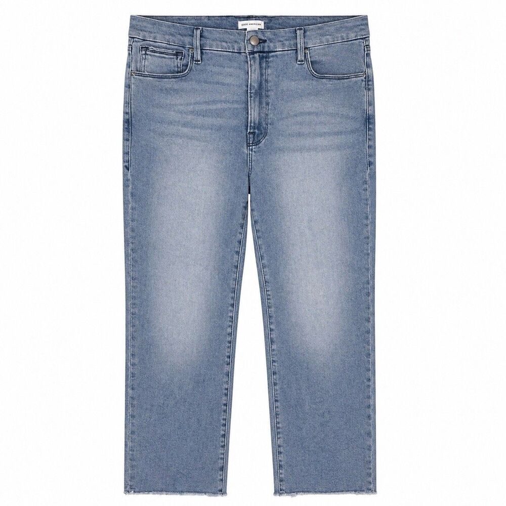 Good American Good Legs Women Straight Crop Raw Hem12/31 (33x28)